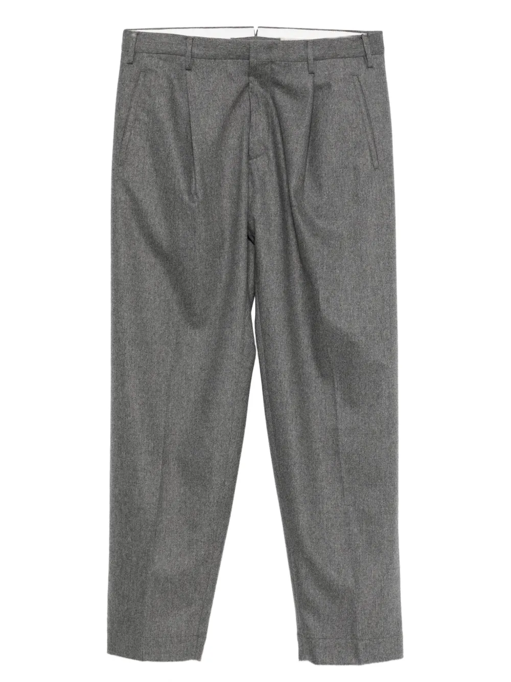 Incotex Straight broek van wolblend Grijs