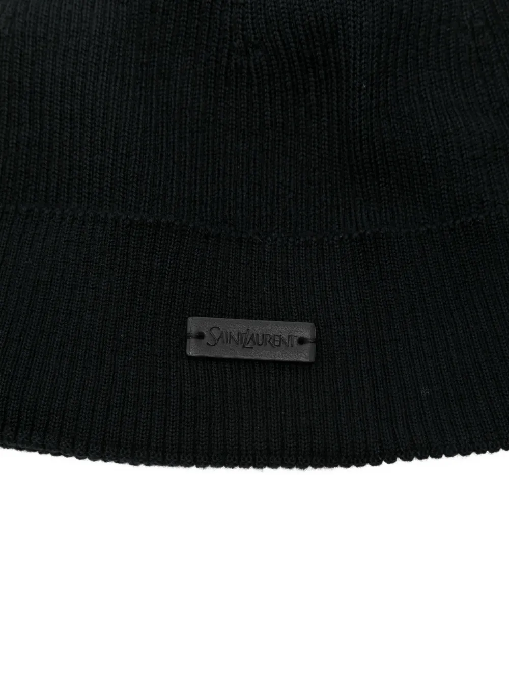 Saint Laurent Muts met logopatch - Zwart
