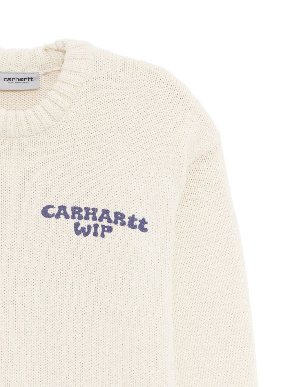 Carhartt Mens Natural Helix Graphic-print Knitted Sweater In White