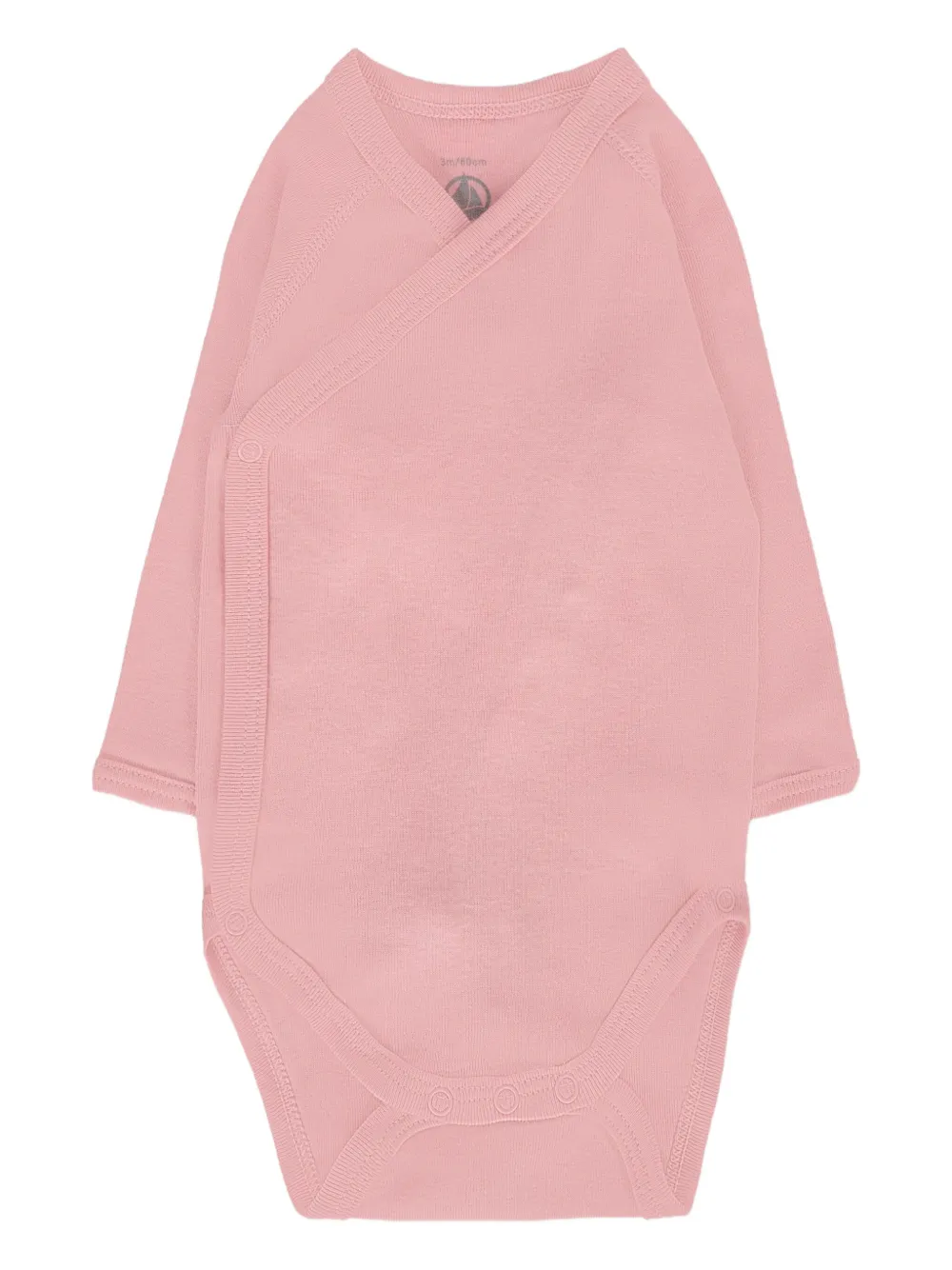 Petit Bateau wrap-neck heart-print bodies (pack of three) Roze