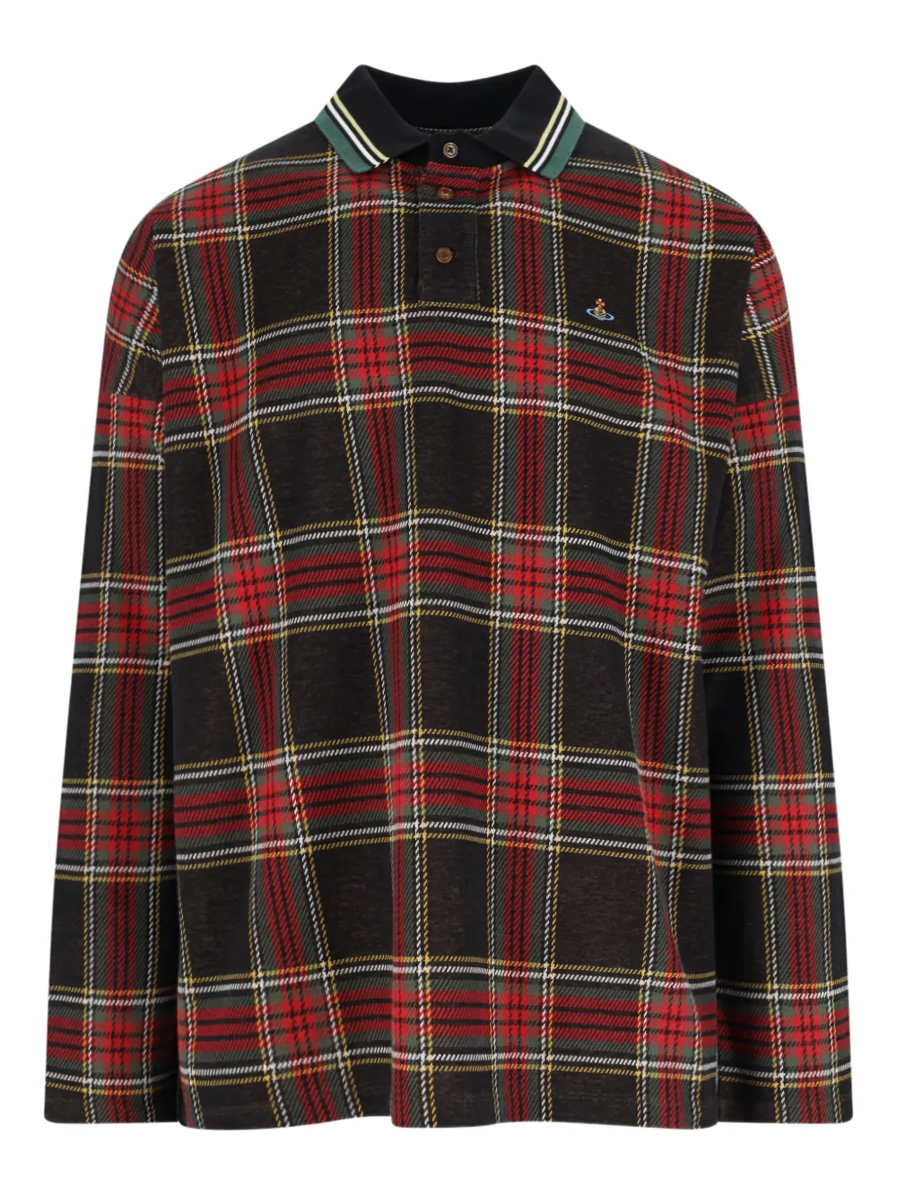 Vivienne Westwood Poloshirt met tartan ruit Rood