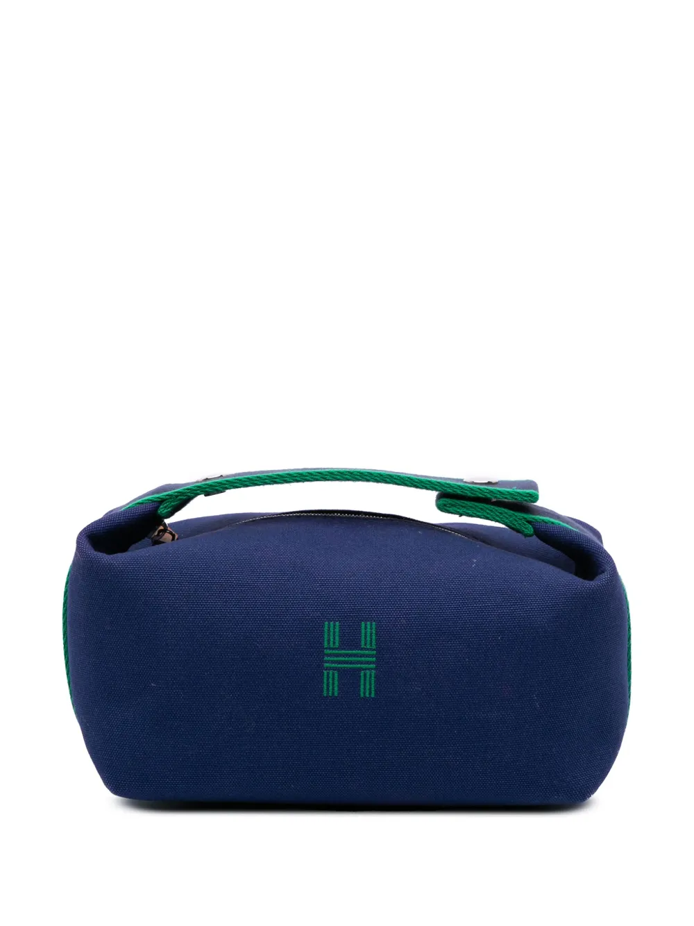 Hermès Pre-Owned 2010-2025 スモール キャンバス ブリッド ア ブラック ケース バニティバッグ - ブルー Hermès Pre-Owned 2010-2025 スモール キャンバス ブリッド ア ブラック ケース バニティバッグ - ブルー