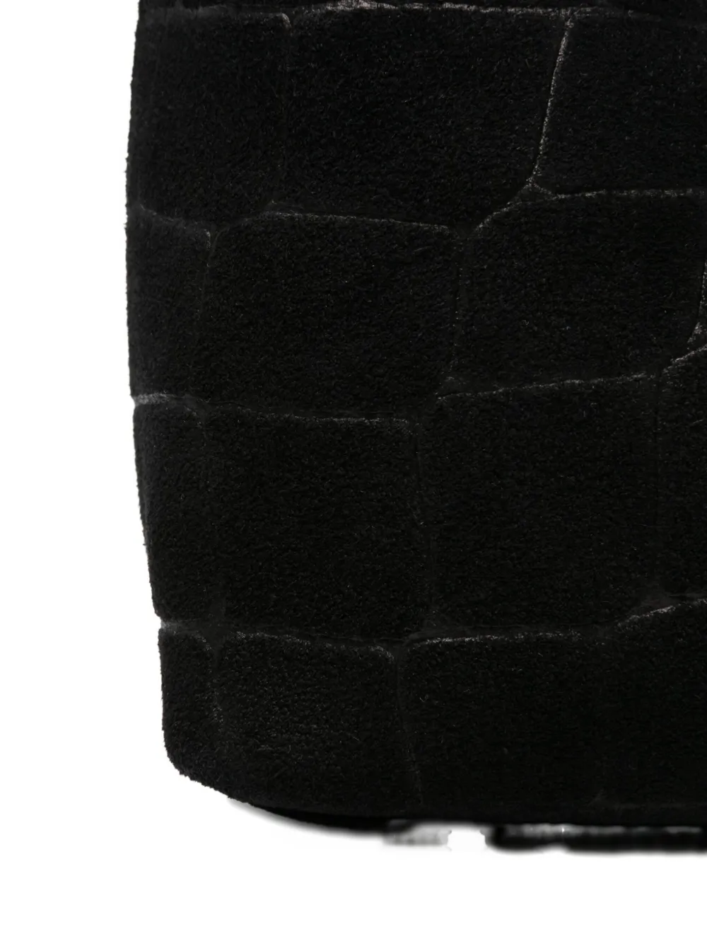 Margesherwood Crocodile-effect Suede Tote Bag In Black
