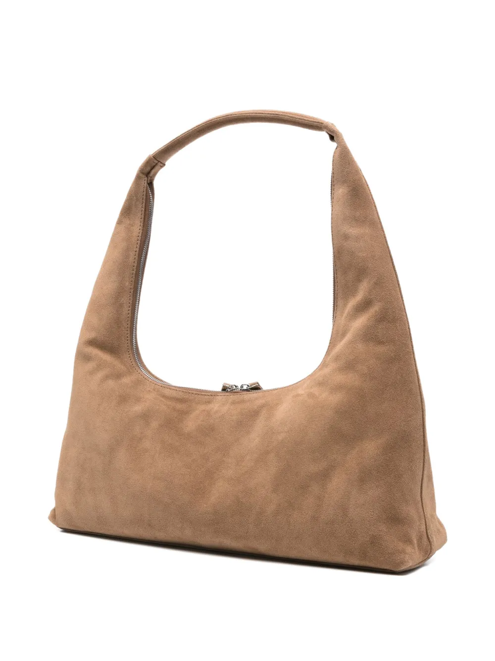 Marge Sherwood Medium Debossed-logo Suede Shoulder Bag In Brown