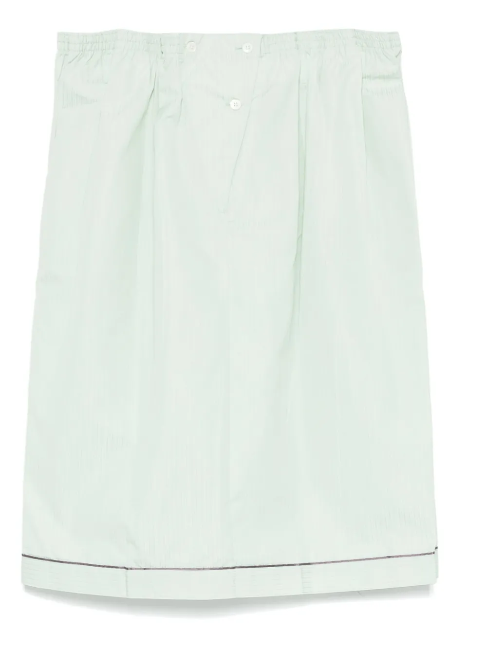 Prada Midi-rok met elastische taille en krijtstreep Groen