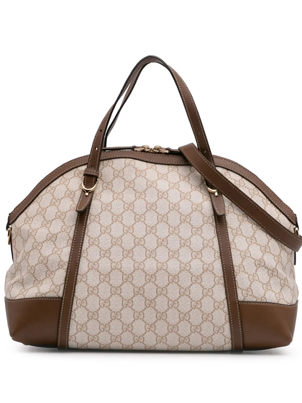 Gucci Pre-Owned 2016-2025 Large GG Supreme Nice Dome satchel - ブラウン Gucci Pre-Owned 2016-2025 Large GG Supreme Nice Dome satchel - ブラウン