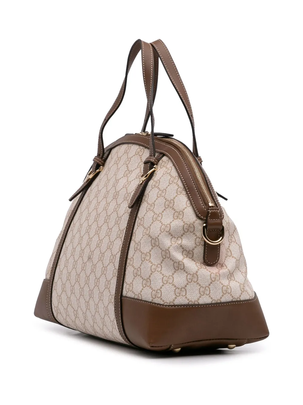 Pre-owned Gucci 2016-2025 Large Gg Supreme Nice Dome Satchel
