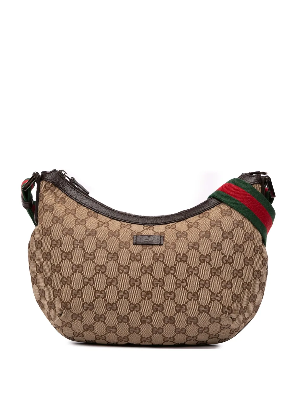 Gucci Pre-Owned 2016-2025 GGキャンバス ウェブ ショルダーバッグ - ブラウン Gucci Pre-Owned 2016-2025 GGキャンバス ウェブ ショルダーバッグ - ブラウン