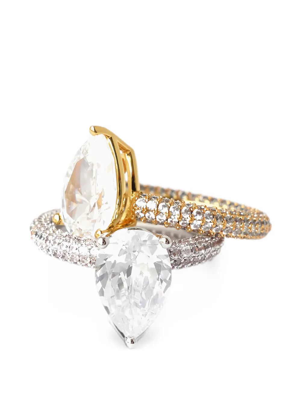 Izabel Display Mega Drop Ring mit Pavé - Gold