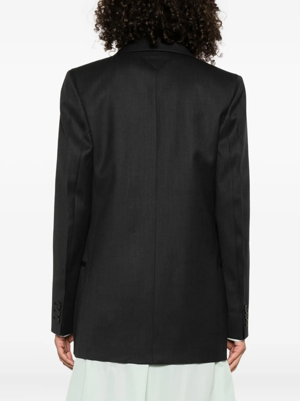 Prada notched-lapels blazer Grijs