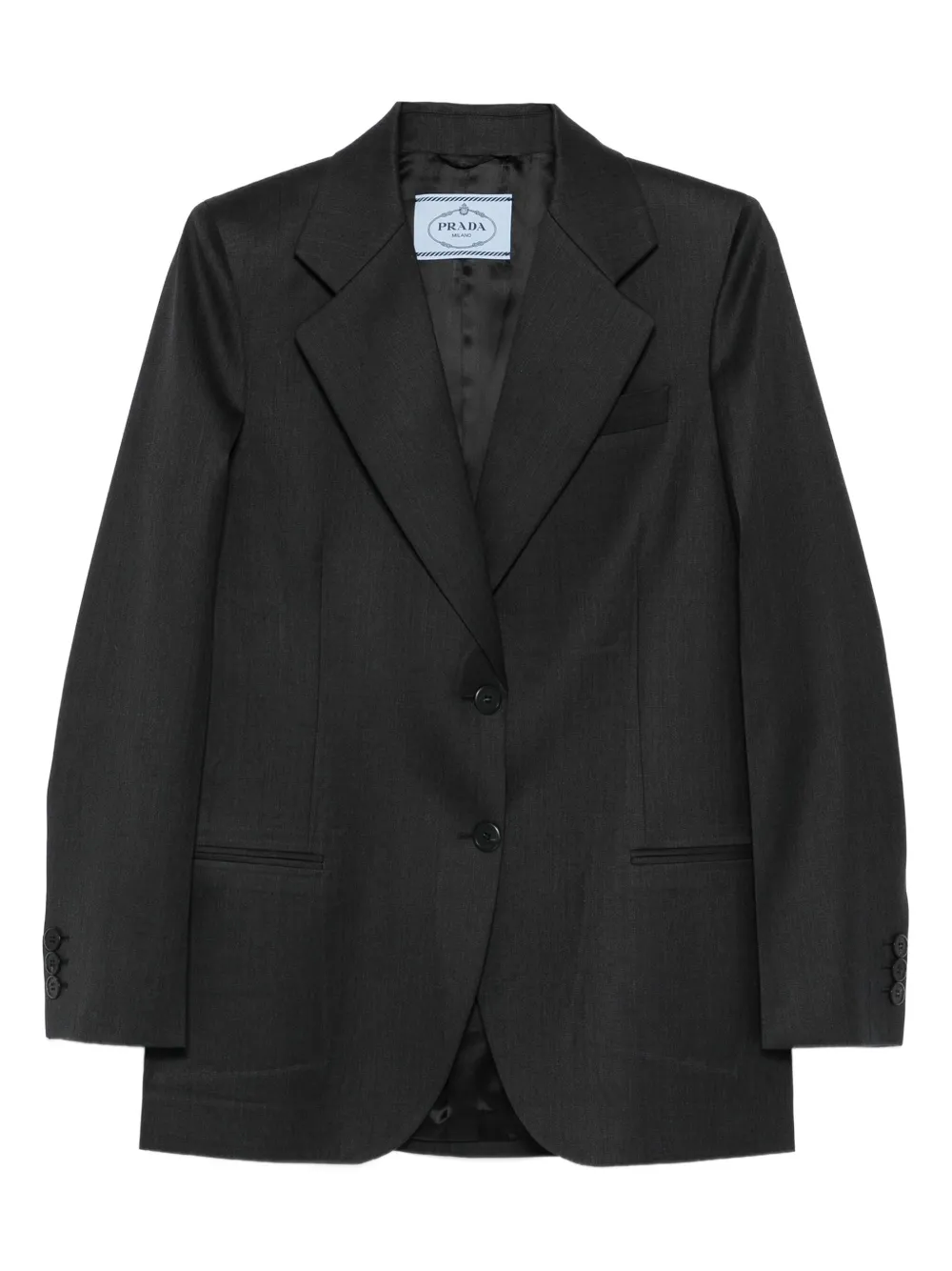Prada notched-lapels blazer Grijs