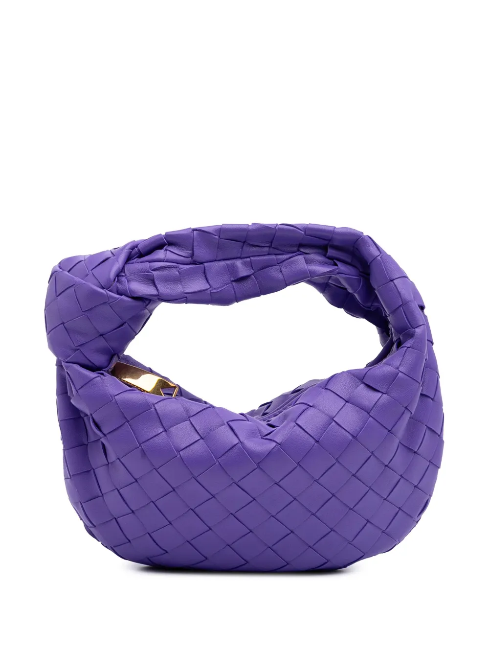 Bottega Veneta Pre-Owned 2012-2025 ミニ ナッパ イントレチャート ジョディ ホーボーバッグ - パープル Bottega Veneta Pre-Owned 2012-2025 ミニ ナッパ イントレチャート ジョディ ホーボーバッグ - パープル