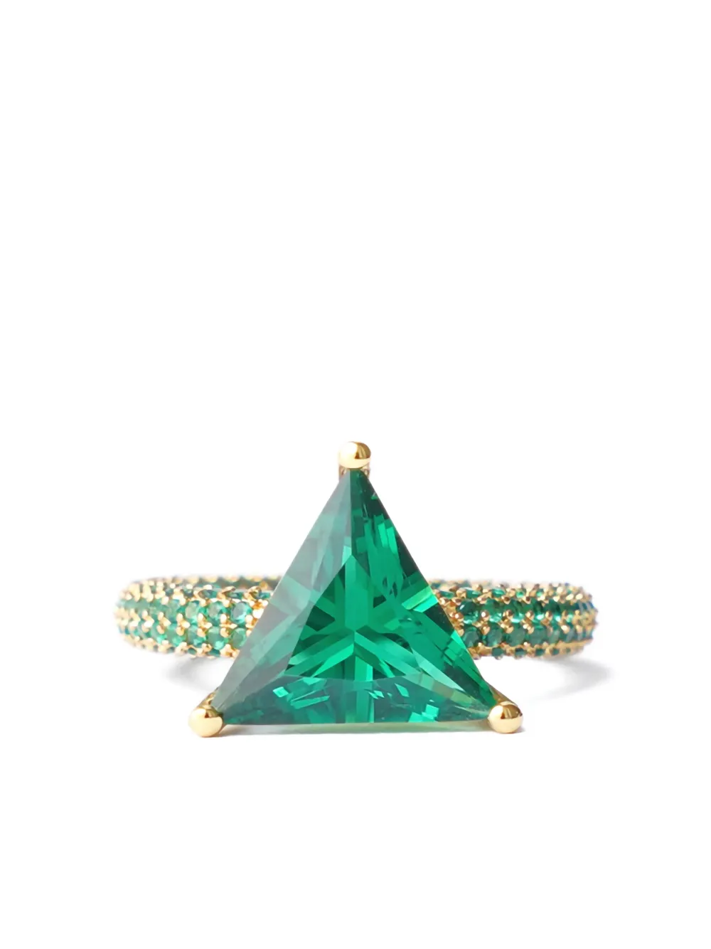 Izabel Display Mega Triangle ring | Green | Image 1