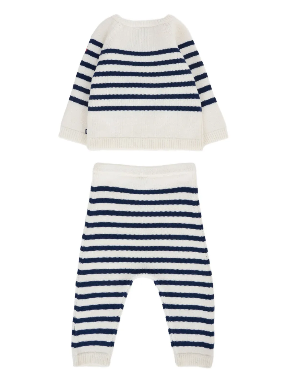 Petit Bateau striped knitted set Wit