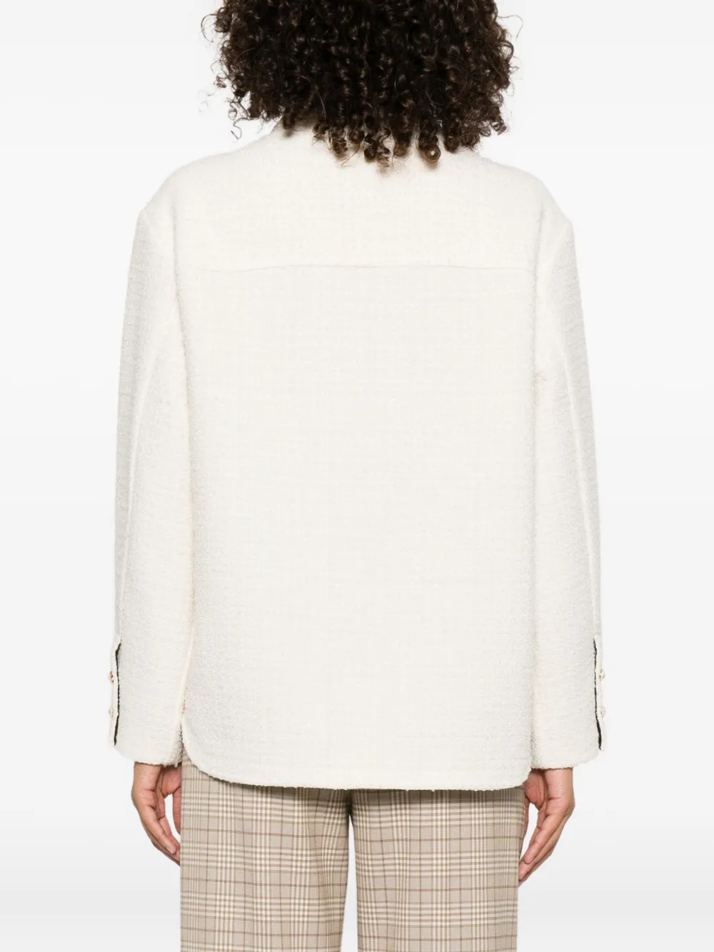 PINKO textured buttoned jacket Wit