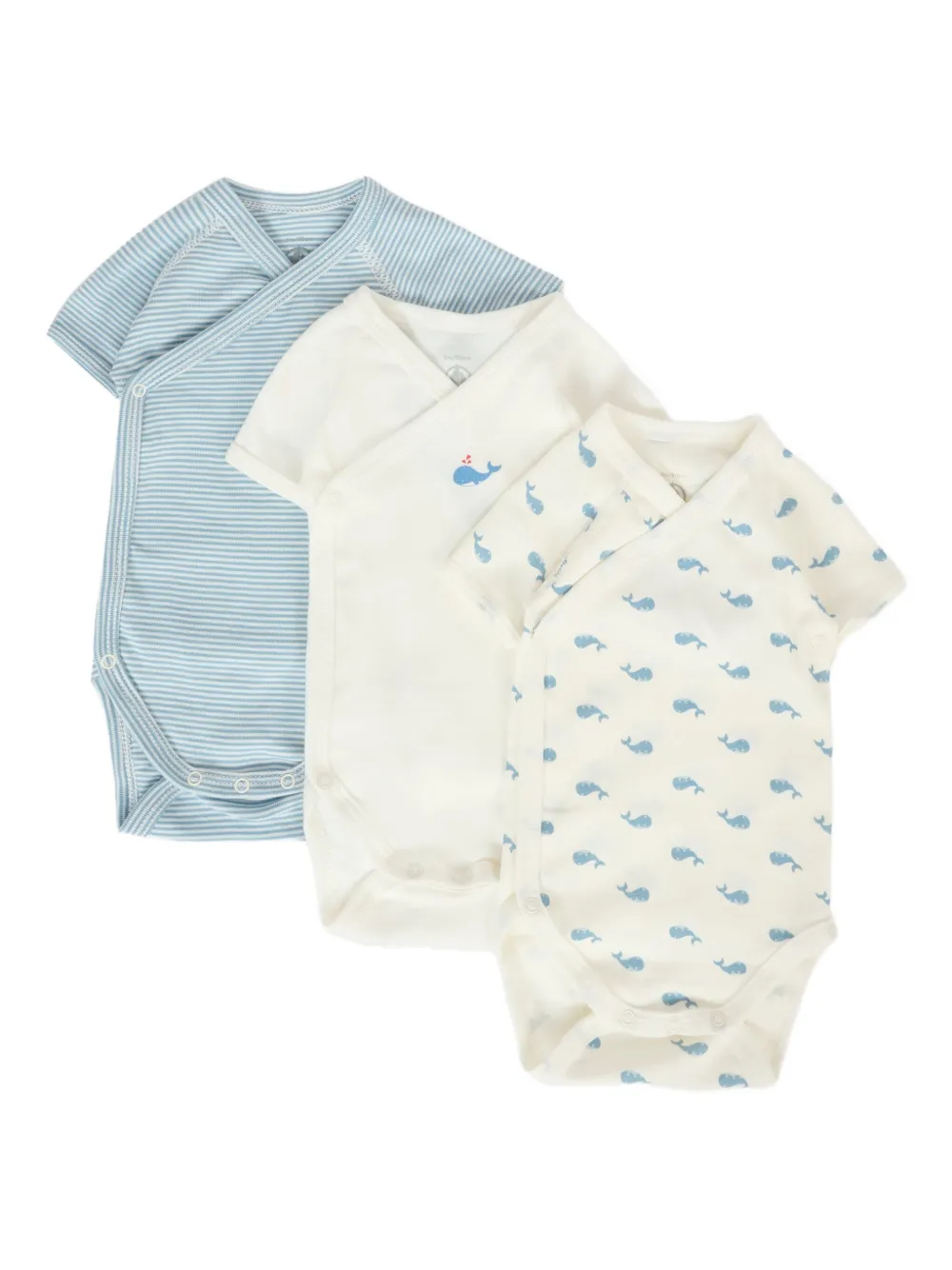 Petit Bateau whale-print wrap bodies Blauw