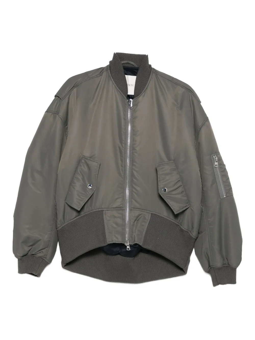 Jw Anderson Zip-front Pocket Bomber Jacket In Gray