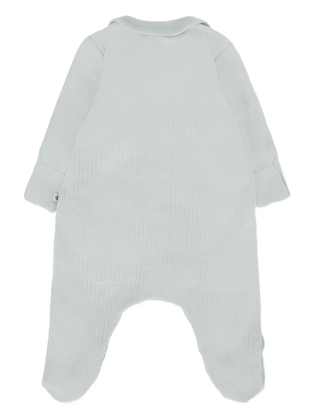 Petit Bateau ribbed collar pajamas Blauw