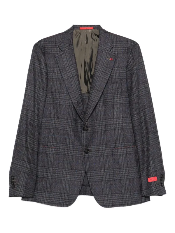 Isaia チェック ジャケット | ブラウン | FARFETCH JP