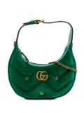 Gucci Pre-Owned 2016-2025 Mini GG Marmont Matelasse Velvet Torchon Half Moon Bag satchel - Green