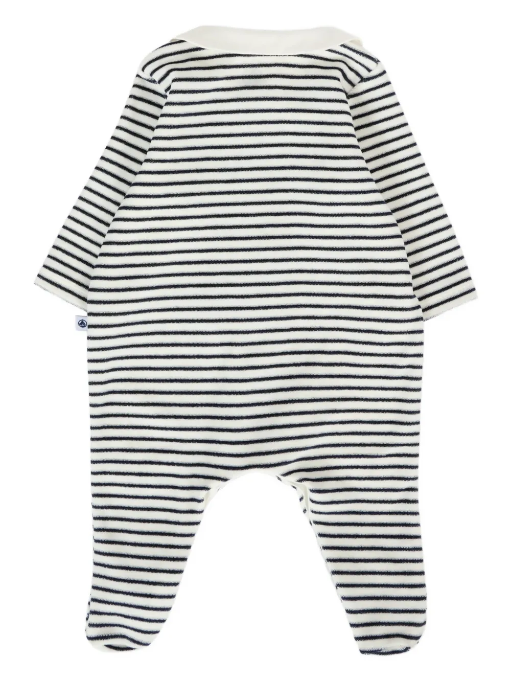 Petit Bateau striped heart-embellished pajamas Blauw