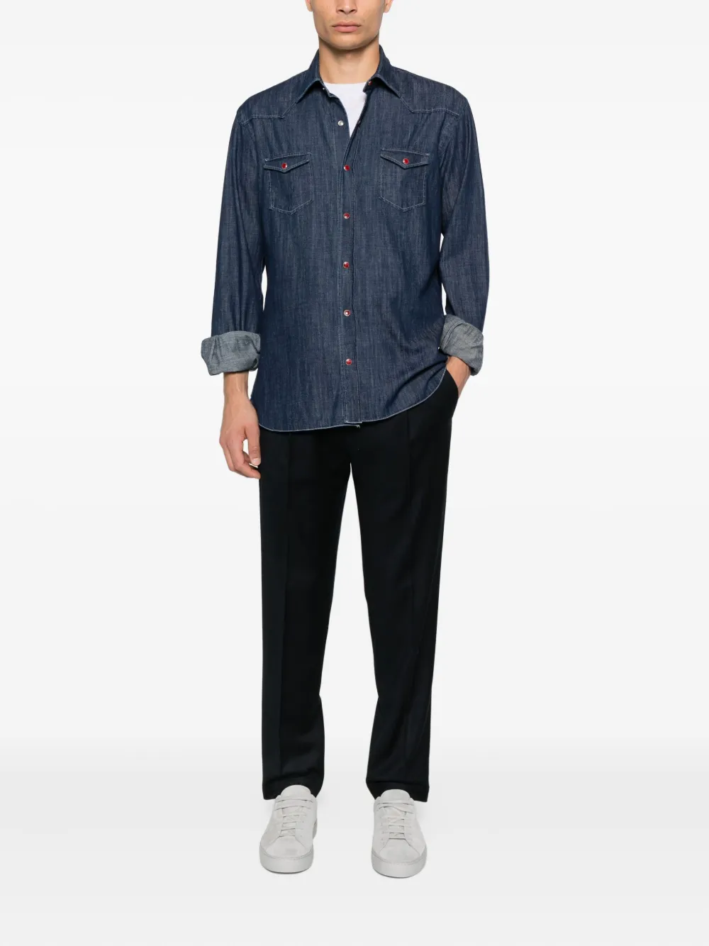 Briglia 1949 drawstring wool trousers Blauw