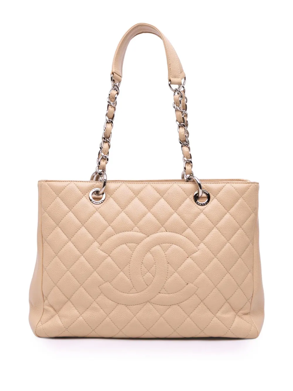 CHANEL Pre-Owned 2010-2011 キャビア グランド ショッピング トートバッグ - ブラウン CHANEL Pre-Owned 2010-2011 キャビア グランド ショッピング トートバッグ - ブラウン