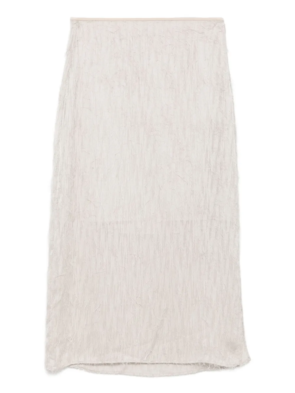 Peserico Straight rok met franje Beige