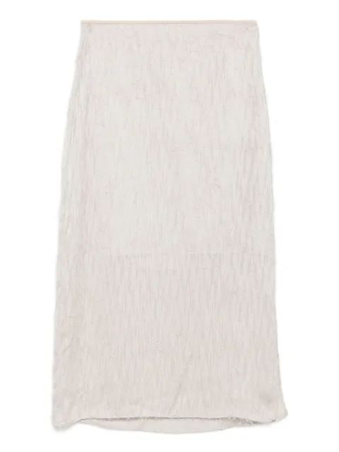 Peserico fringed straight skirt