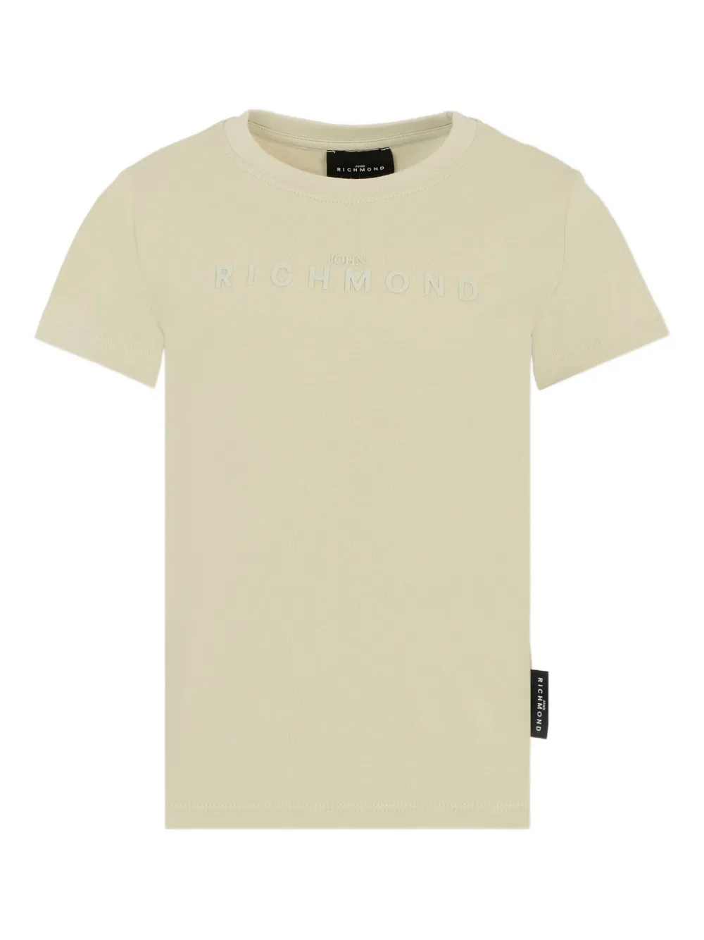 John Richmond Junior logo cotton t-shirt Beige