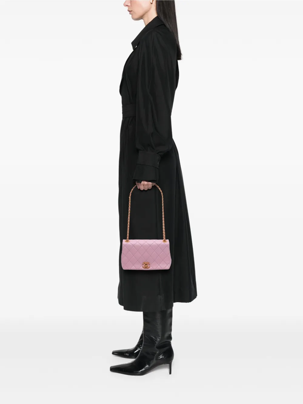 CHANEL Pre-Owned 2021-2025 Quilted Lambskin Braided CC Single Flap shoulder bag | Pre-Owned | Image 2