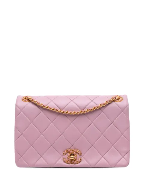 CHANEL Pre-Owned 2021-2025 Quilted Lambskin Braided CC Single Flap shoulder bag