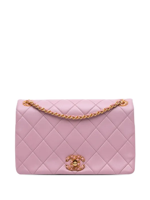 CHANEL Pre-Owned 2021-2025 Quilted Lambskin Braided CC Single Flap Shoulder  Bag Pink FARFETCH IN