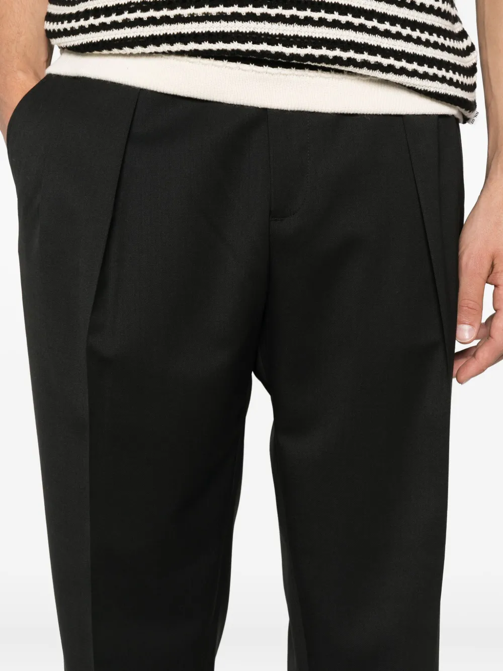 Briglia 1949 pleated-front trousers Zwart