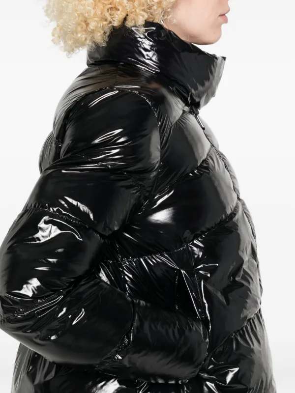 PINKO Jaqueta Matelassê Com Zíper | Preto | FARFETCH BR