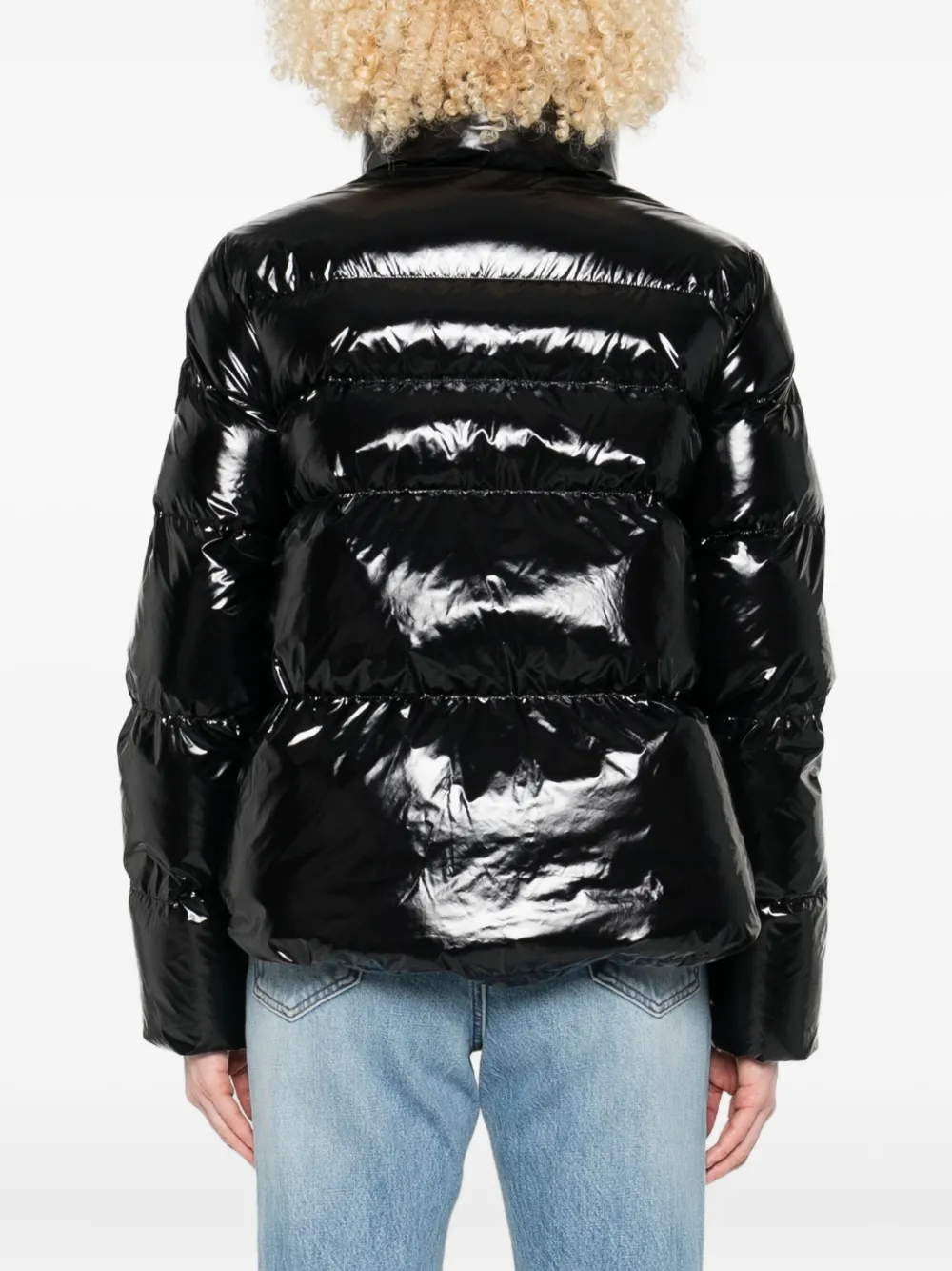 PINKO Donsjack met rits Zwart