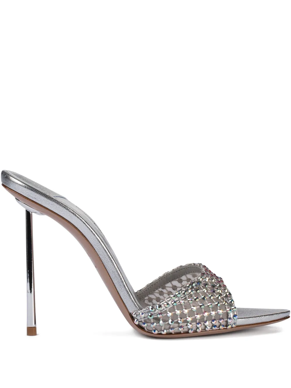 Le Silla 120mm Gilda crystal-embellished stiletto sandals Silver
