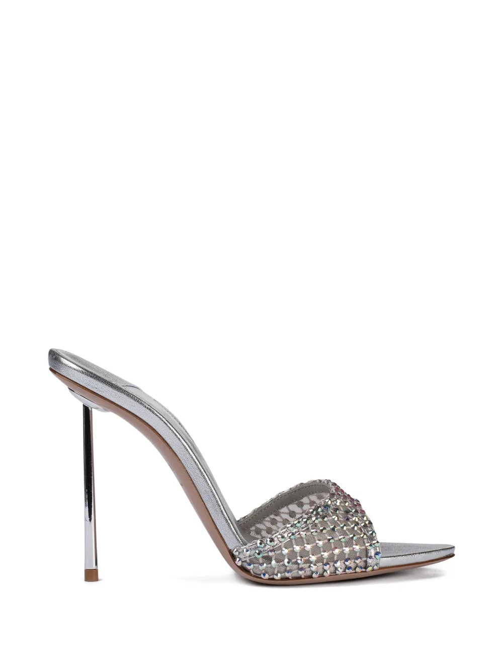 Le Silla 120mm Gilda Crystal-embellished Stiletto Sandals In Silver