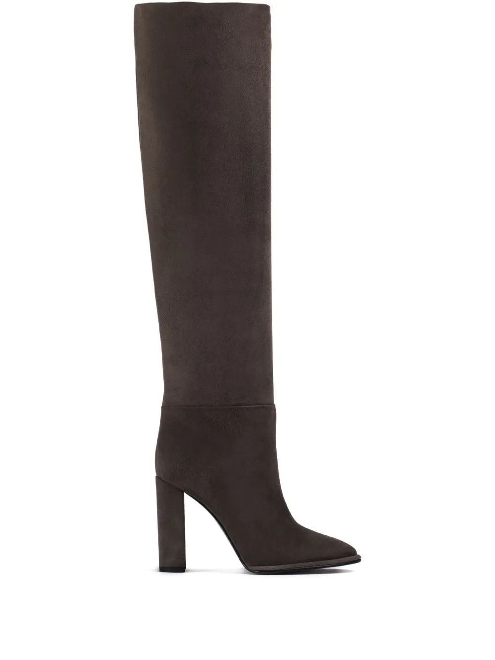 Le Silla 110mm block-heel suede boots Grey