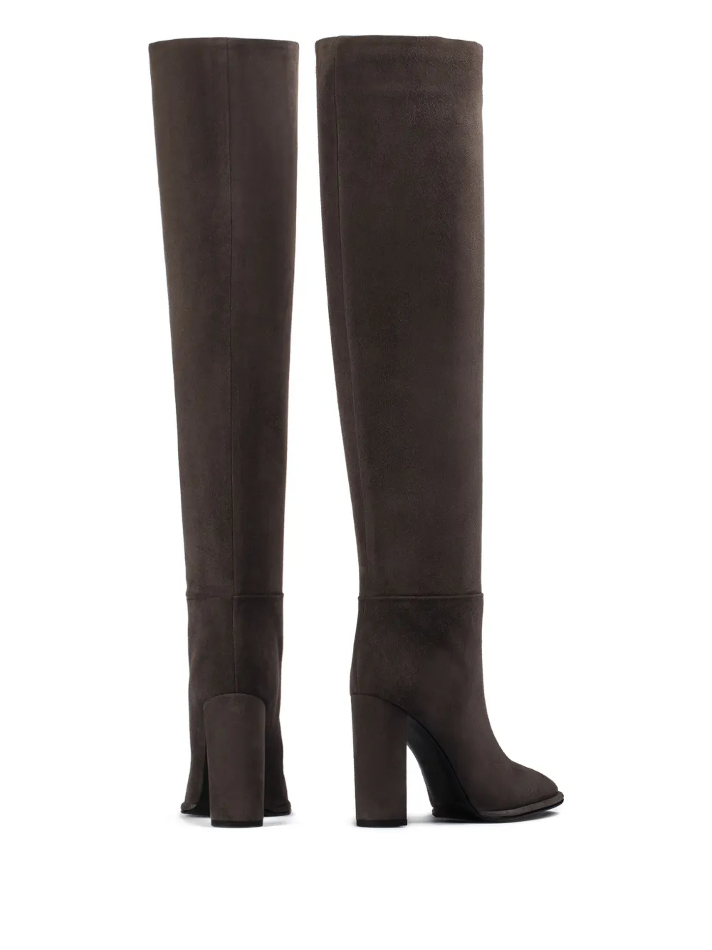 Le Silla 110mm Block-heel Suede Boots In Brown