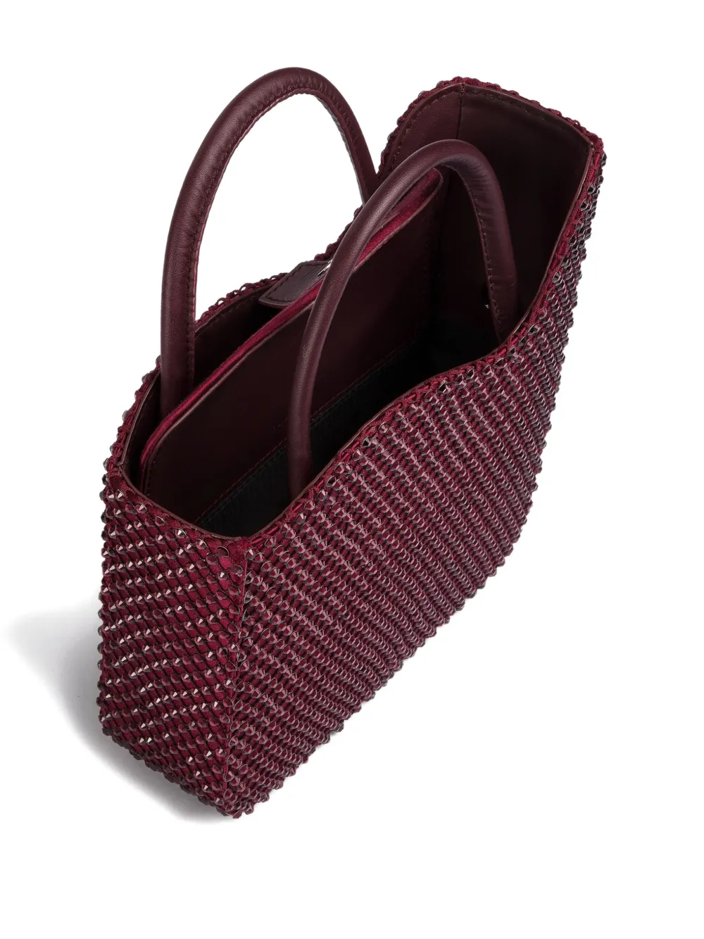 Le Silla small Ivy beaded tote bag Rood