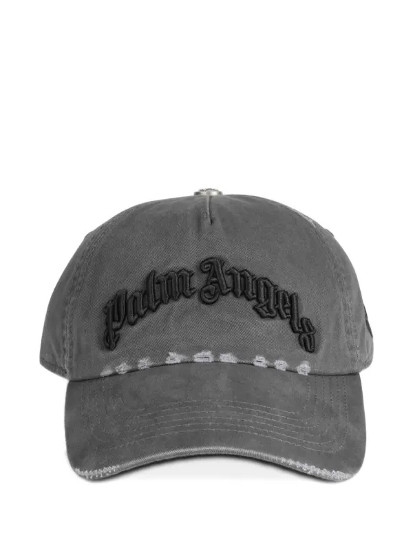 【人気モデル】Palm Angels キャップ 帽子 ダメージ加工 タグ付き Palm Angels ダメージ キャップ | グレー | FARFETCH JP