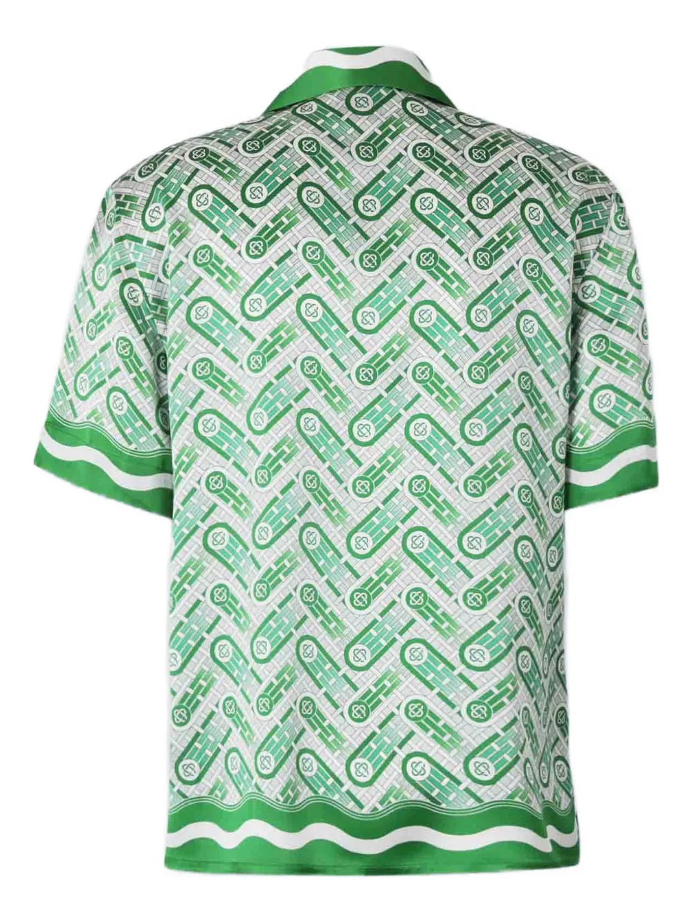 Casablanca Ping Pong zijden overhemd Groen
