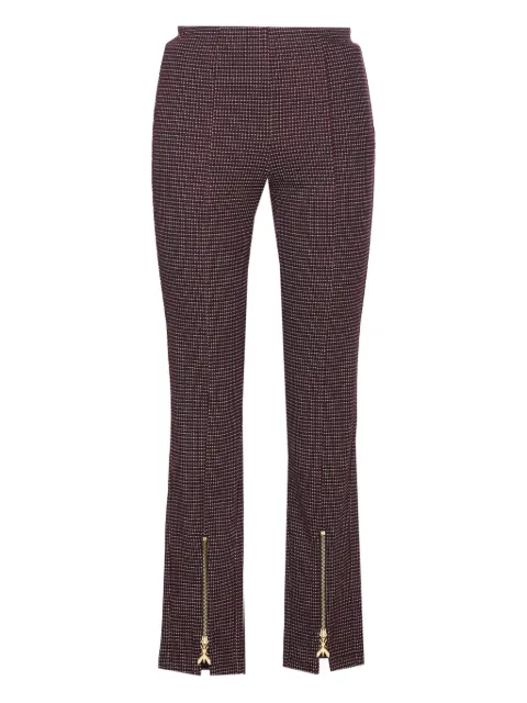 Patrizia Pepe geometric-pattern zip-detail trousers