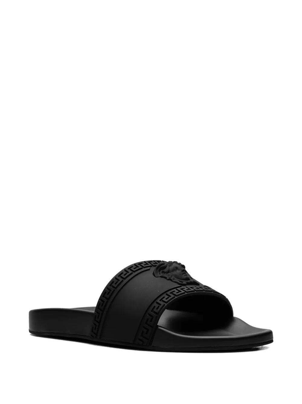 Versace Palazzo Medusa Pool Slides In Black