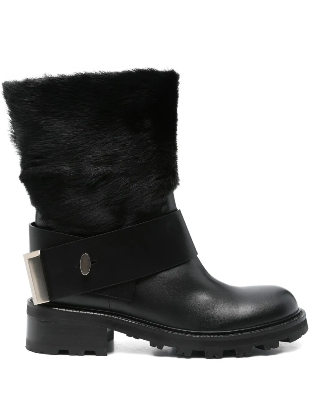 Roberto Festa 40mm fur-trimmed ankle boots Black