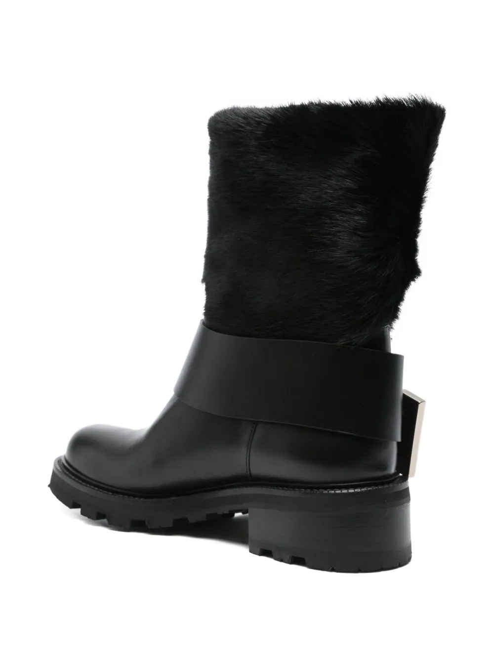 Roberto Festa 40mm fur-trimmed ankle boots Black