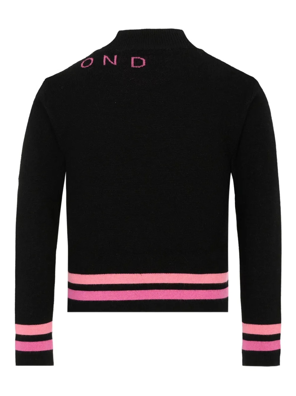 John Richmond Junior Geribbelde top met logodetail Zwart