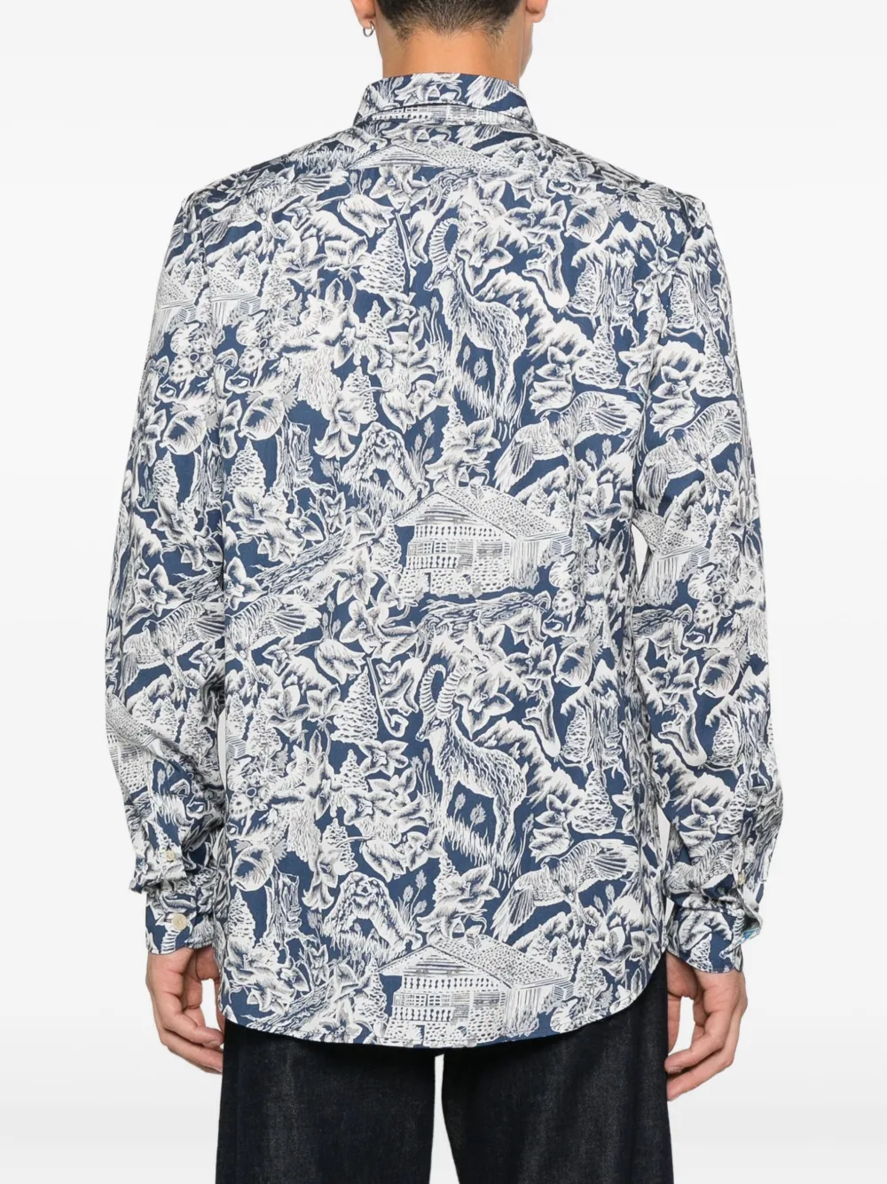 PS Paul Smith Overhemd met print Blauw