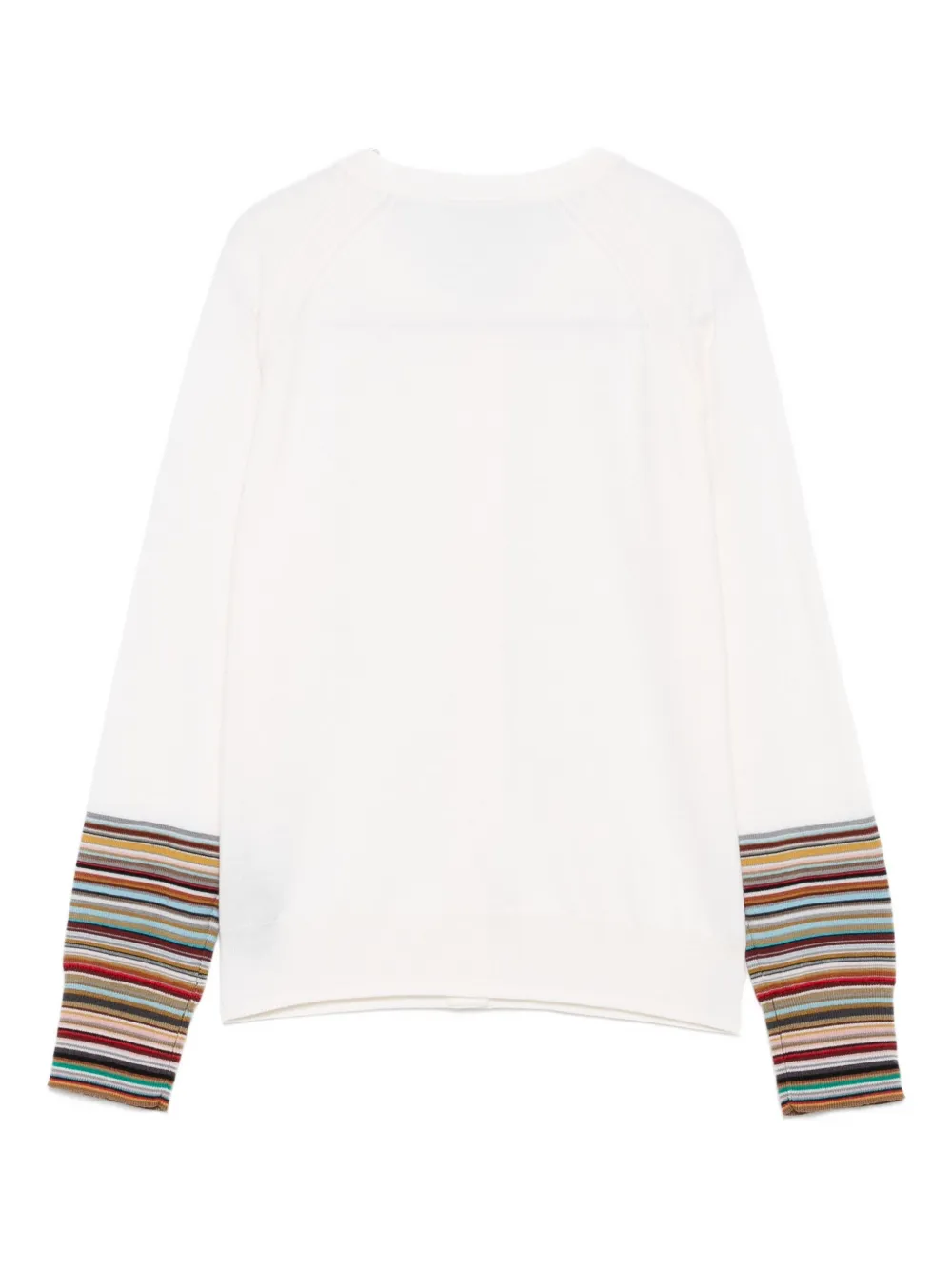 Paul Smith Signature Stripe-trim Cardigan In Metallic